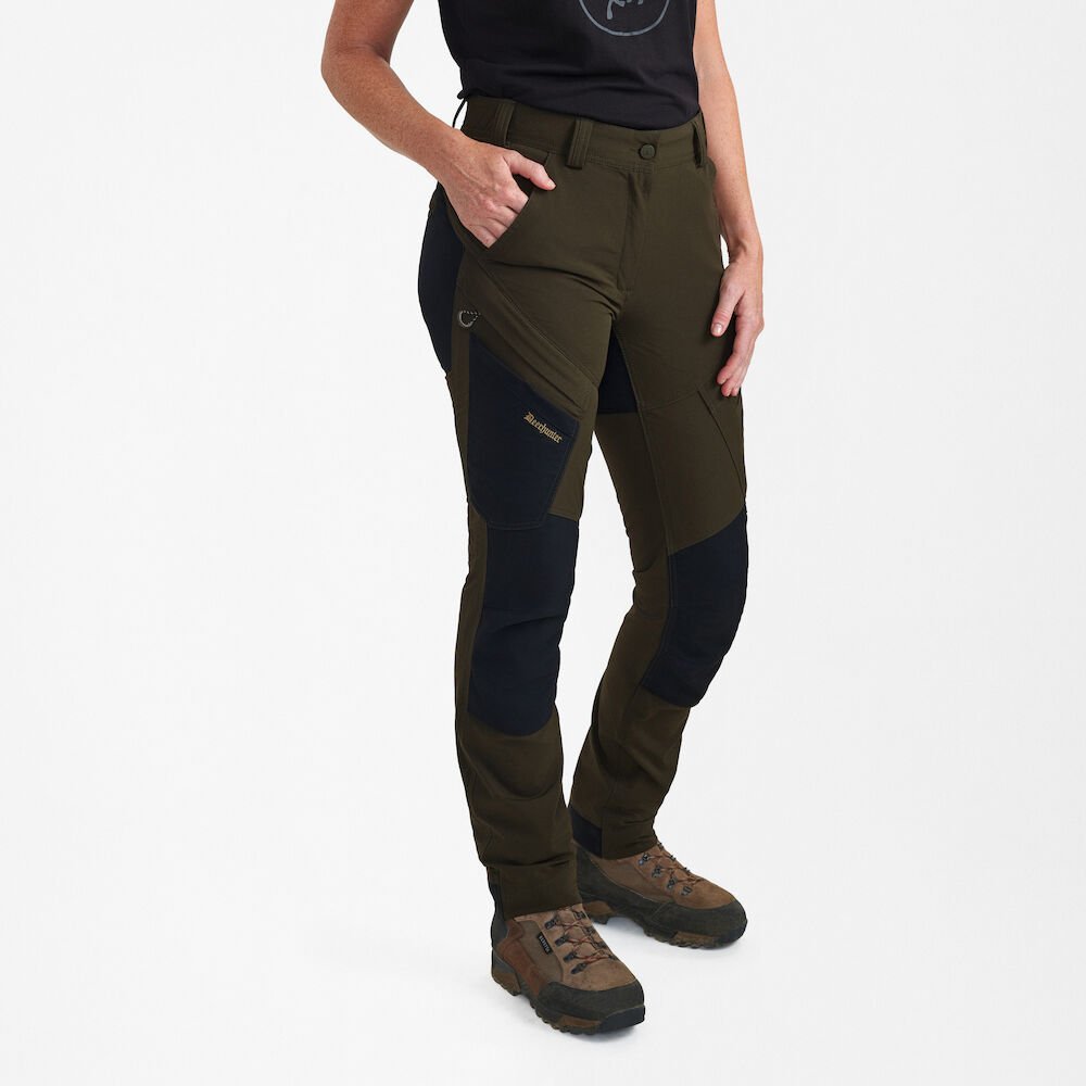Detaliu echipament vânătoare Deerhunter Pantaloni Vânătoare Damă Lady Northward în culoarea Bark Green (378) - detalii premium îmbrăcăminte outdoor pe marksmen.ro