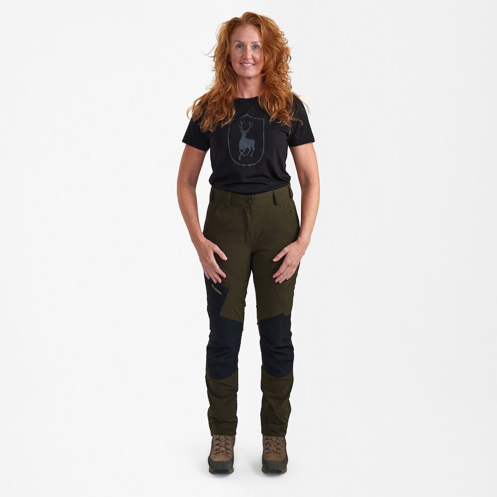 Detaliu echipament vânătoare Deerhunter Pantaloni Vânătoare Damă Lady Northward în culoarea Bark Green (378) - detalii premium îmbrăcăminte outdoor pe marksmen.ro