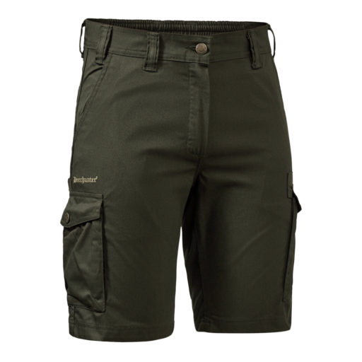Detaliu echipament vânătoare Deerhunter Pantaloni Scurți Vânătoare Damă Lady Atlas în culoarea Timber (393) - detalii premium îmbrăcăminte outdoor pe marksmen.ro