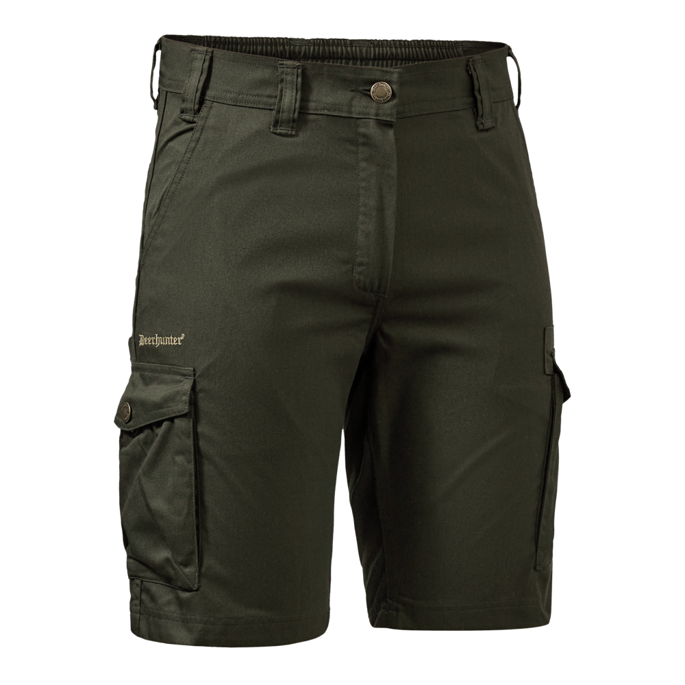 Detaliu echipament vânătoare Deerhunter Pantaloni Scurți Vânătoare Damă Lady Atlas în culoarea Timber (393) - detalii premium îmbrăcăminte outdoor pe marksmen.ro