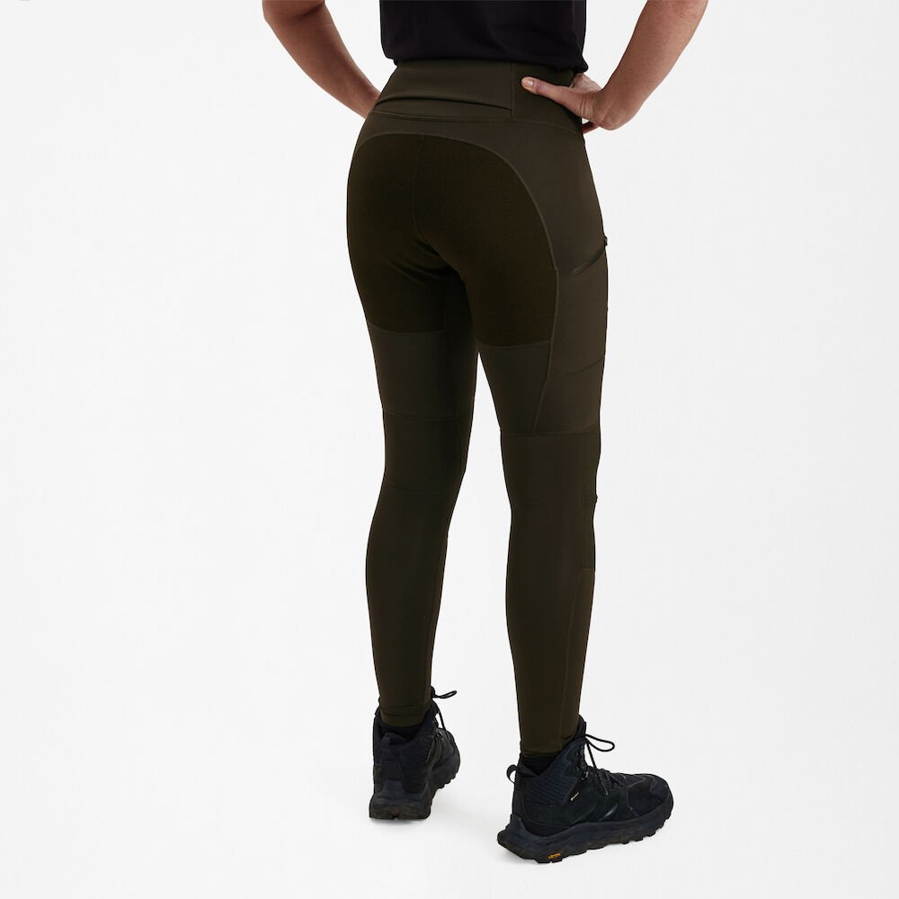 Detaliu echipament vânătoare Deerhunter Colanți Ranforsați Damă Lady în culoarea Art Green (376) - detalii premium îmbrăcăminte outdoor pe marksmen.ro