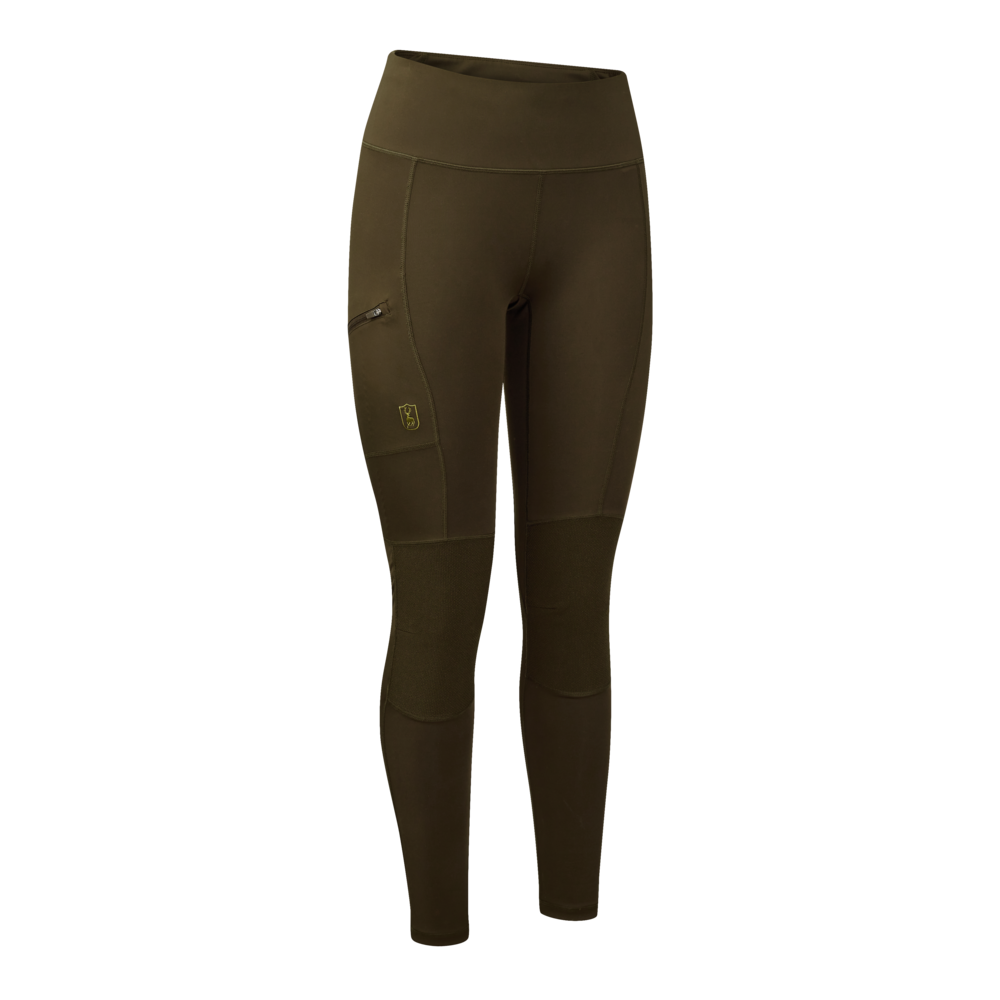 Detaliu echipament vânătoare Deerhunter Colanți Ranforsați Damă Lady în culoarea Art Green (376) - detalii premium îmbrăcăminte outdoor pe marksmen.ro