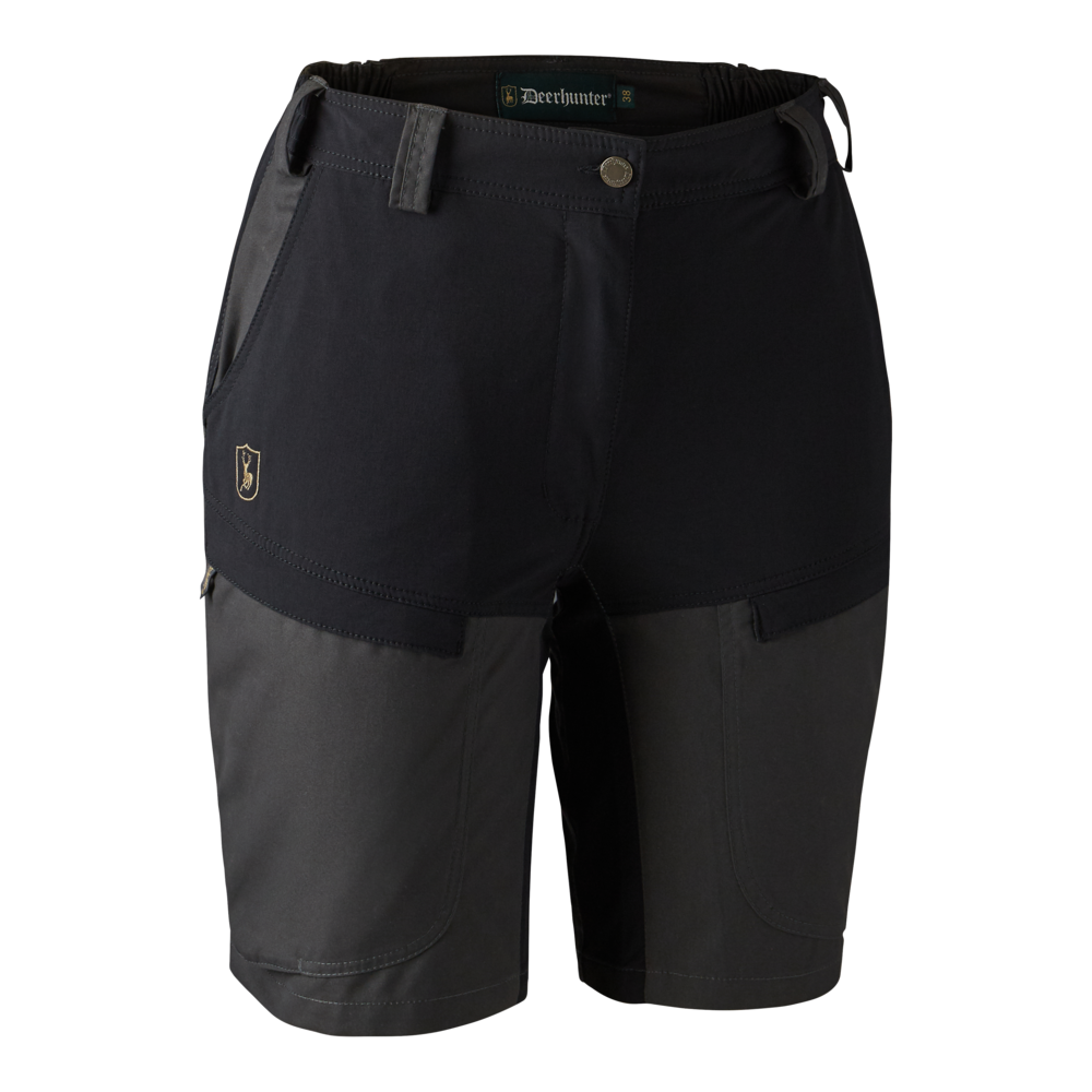 Detaliu echipament vânătoare Deerhunter Pantaloni Scurți Damă Lady Ann în culoarea Black Ink (985) - detalii premium îmbrăcăminte outdoor pe marksmen.ro