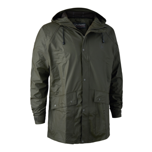 Detaliu echipament vânătoare Deerhunter Jachetă Ploaie Hurricane în culoarea Art Green (376) - detalii premium îmbrăcăminte outdoor pe marksmen.ro