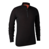 Detaliu echipament vânătoare Deerhunter Bluză Bărbați Quinn Merino ½-Zip în culoarea Black Oak (992) - detalii premium îmbrăcăminte outdoor pe marksmen.ro