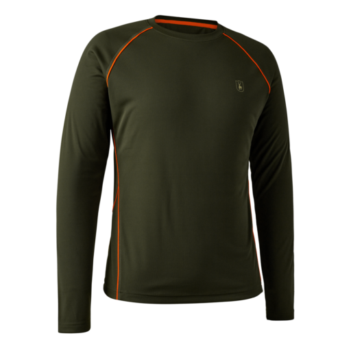Echipament vânătoare Deerhunter Tricou Tehnic Chamois Mânecă Lungă în culoarea Forest Green (361) - îmbrăcăminte premium pentru activități outdoor pe marksmen.ro