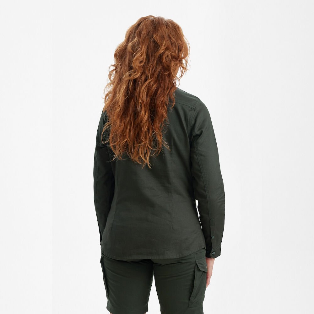 Detaliu echipament vânătoare Deerhunter Cămașă Vânătoare Damă Lady Atlas în culoarea Timber (393) - detalii premium îmbrăcăminte outdoor pe marksmen.ro