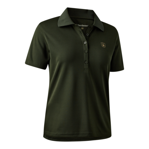Echipament vânătoare Deerhunter Tricou Polo Damă Lady Climate în culoarea Forest Ember (367) - îmbrăcăminte premium pentru activități outdoor pe marksmen.ro