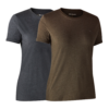 Echipament vânătoare Deerhunter Set Tricouri Damă Basic (2 buc) în culoarea Brown Leaf Melange (572) - îmbrăcăminte premium pentru activități outdoor pe marksmen.ro
