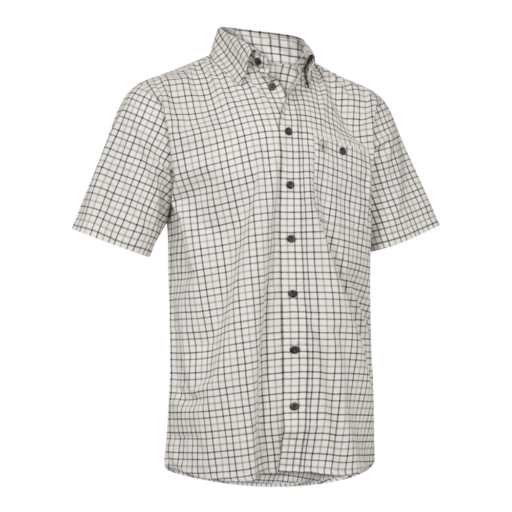 Echipament vânătoare Deerhunter Cămașă Vânătoare Gavin Mânecă Scurtă în culoarea Beige Check (28748) - îmbrăcăminte premium pentru activități outdoor pe marksmen.ro