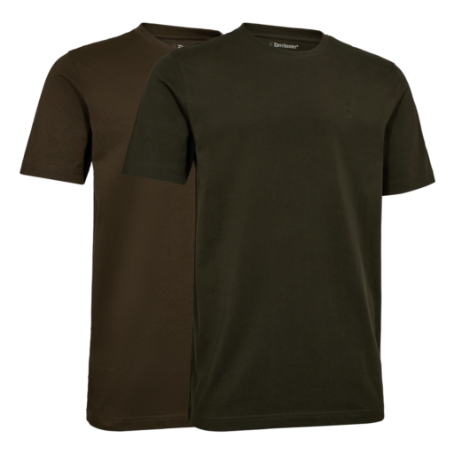 Echipament vânătoare Deerhunter Set Tricouri Bumbac (2 buc) în culoarea Fallen leaf / Timber (381393) - îmbrăcăminte premium pentru activități outdoor pe marksmen.ro