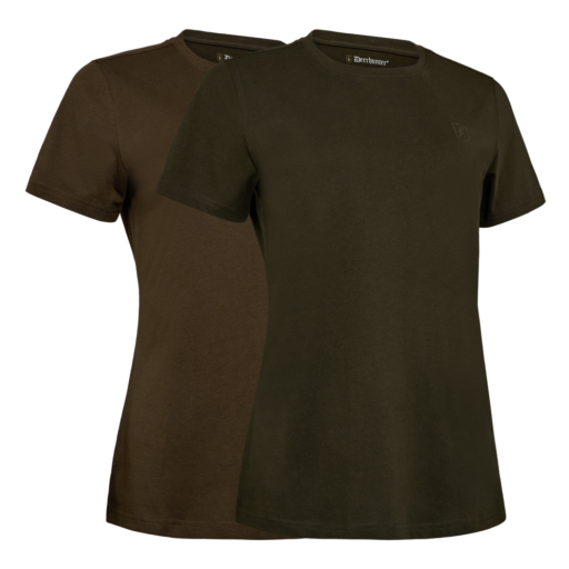Echipament vânătoare Deerhunter Set Tricouri Damă Bumbac (2 buc) în culoarea Fallen leaf / Timber (381393) - îmbrăcăminte premium pentru activități outdoor pe marksmen.ro