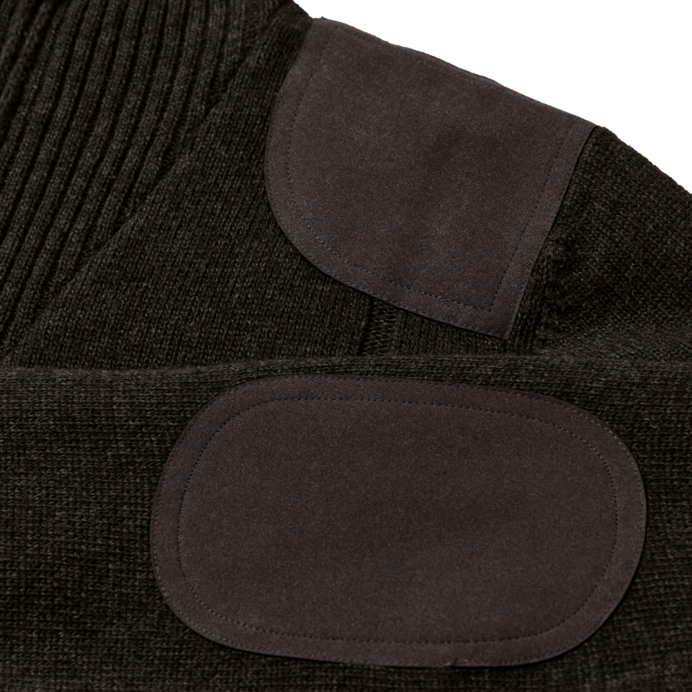 Detaliu echipament vânătoare Deerhunter Pulover Lână Finley Stormliner® în culoarea Woodland Melange (339) - detalii premium îmbrăcăminte outdoor pe marksmen.ro