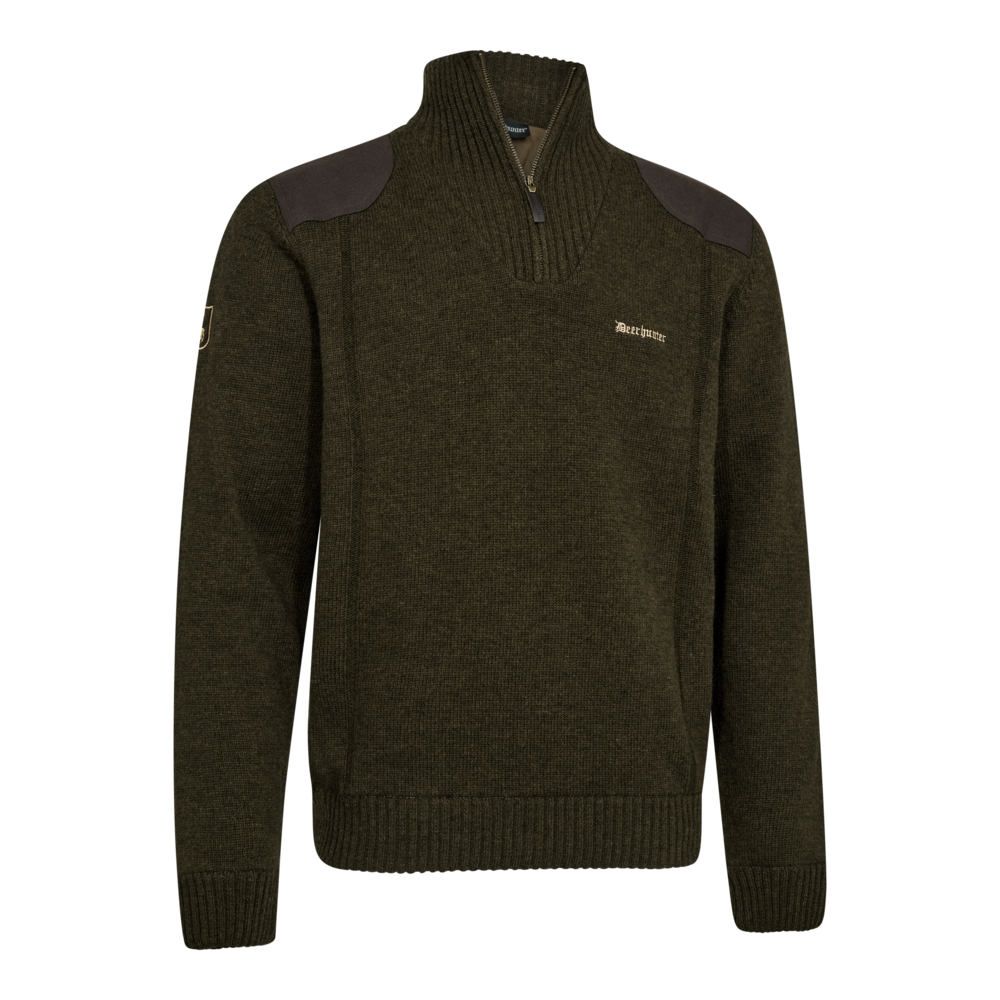Echipament vânătoare Deerhunter Pulover Lână Finley Stormliner® în culoarea Woodland Melange (339) - îmbrăcăminte premium pentru activități outdoor pe marksmen.ro