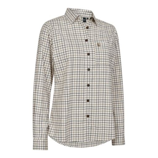 Echipament vânătoare Deerhunter Cămașă Vânătoare Damă Lady Grace în culoarea Beige Check (28748) - îmbrăcăminte premium pentru activități outdoor pe marksmen.ro