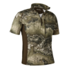 Detaliu echipament vânătoare Deerhunter Tricou Tehnic Excape Zip-Neck în culoarea Art Green (376) - detalii premium îmbrăcăminte outdoor pe marksmen.ro