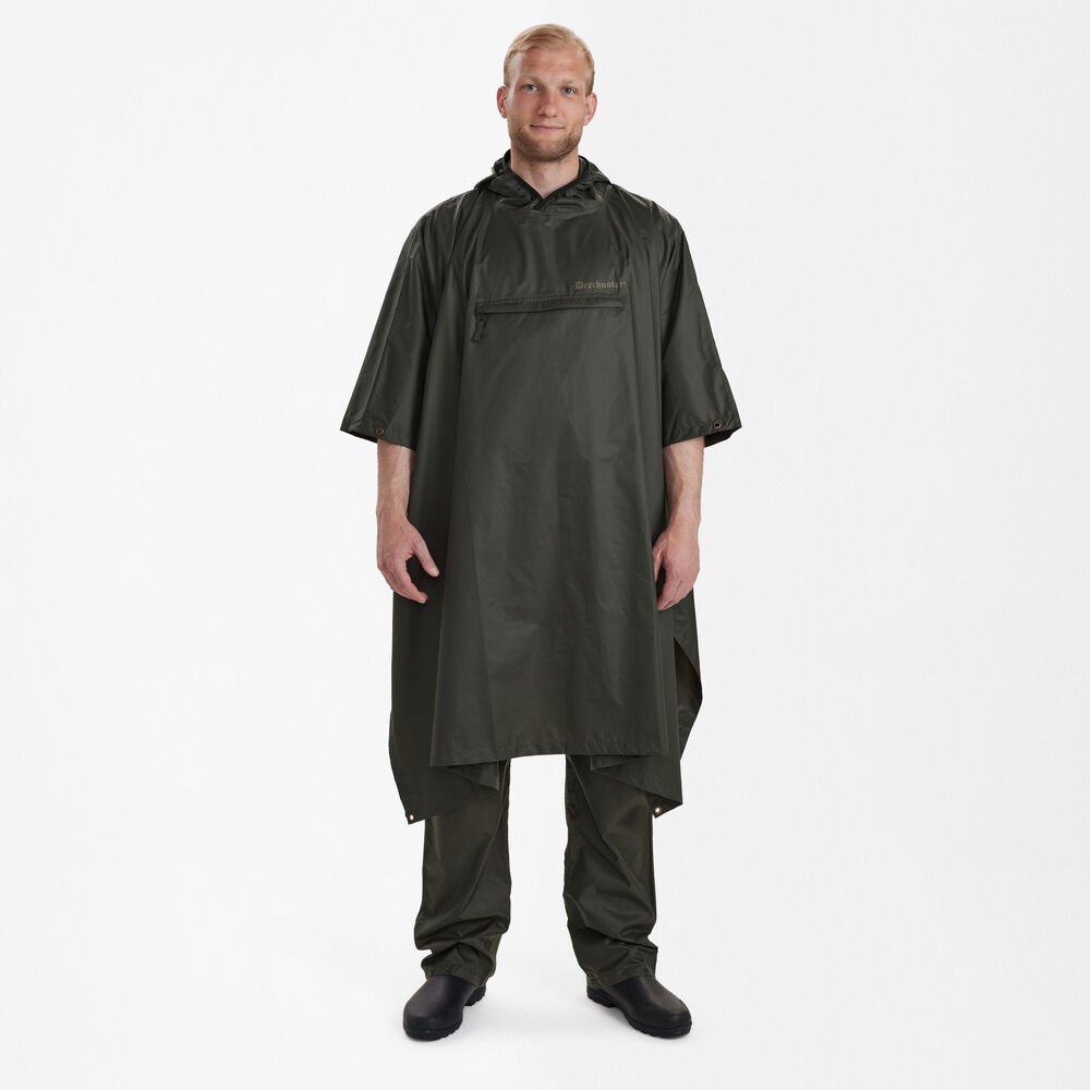 Detaliu echipament vânătoare Deerhunter Pelerină Ploaie tip Poncho Survivor în culoarea Timber (393) - detalii premium îmbrăcăminte outdoor pe marksmen.ro