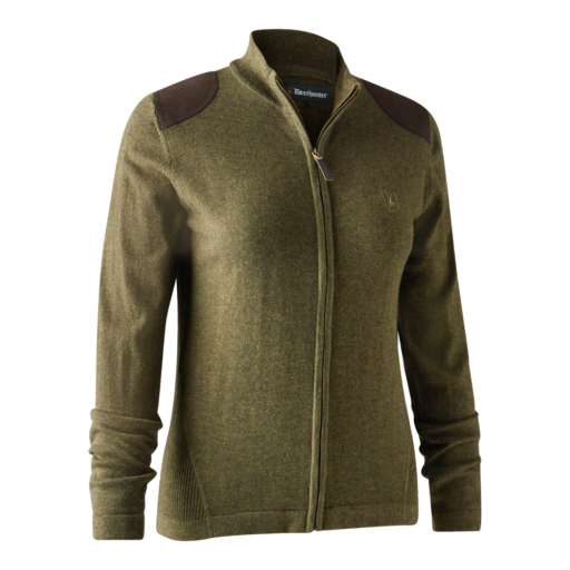 Cardigan tricotat damă Deerhunter Lady Darlington, jachetă din lână cu fermoar pentru vânătoare și activități outdoor